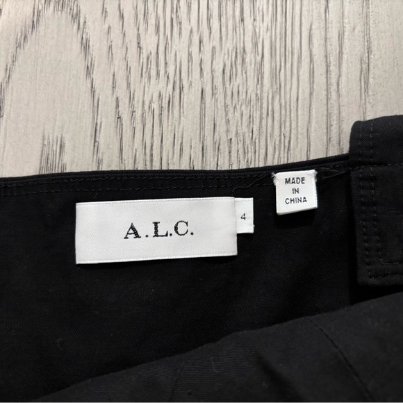 A.L.C. Fitted Black Belted Dress Size 4 - Picture 7 of 11